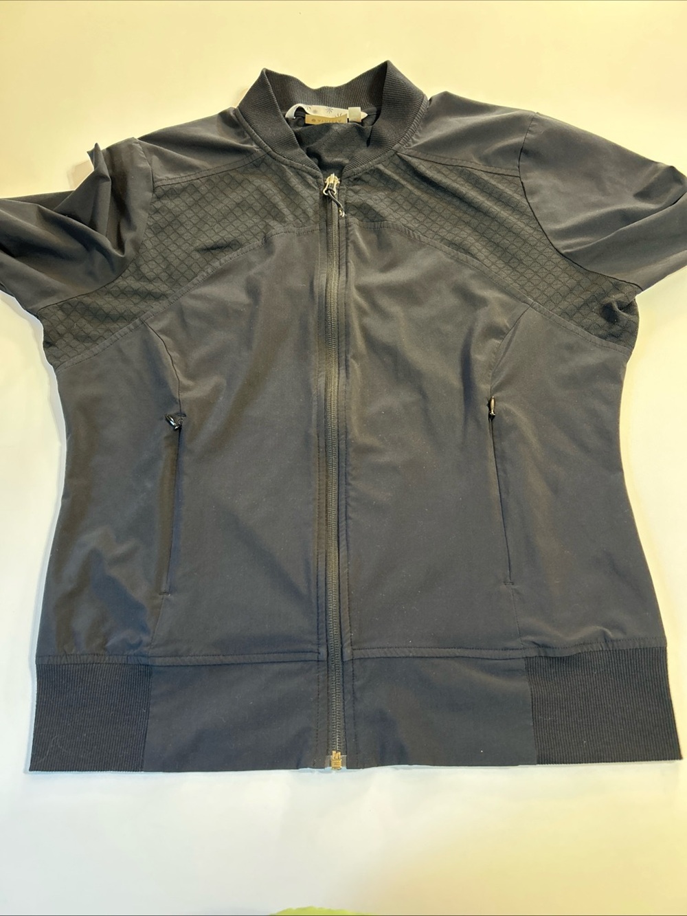 Athleta Jacket Women Large Black Lightweight Stretchy Long Sleeve ZipUp Athletic - Picture 3 of 10